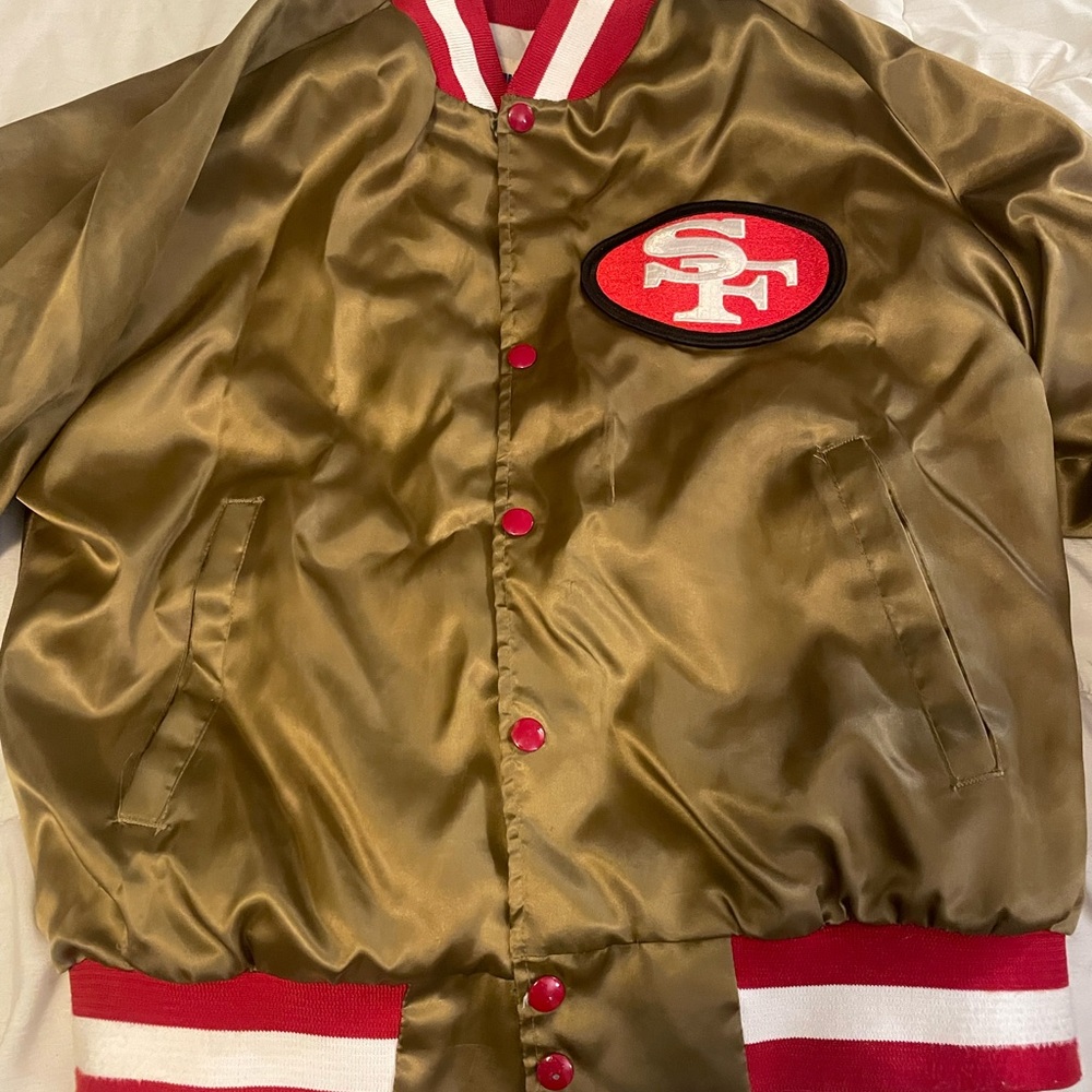 49ers jacket chalk line gold used